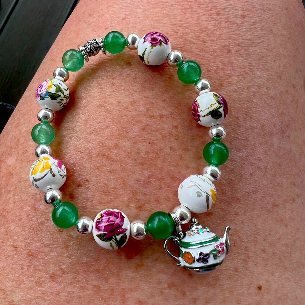 Handmade teapot bracelet.